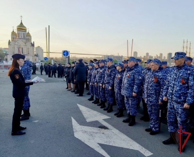 В Приморье росгвардейцы приняли участие в мероприятиях 9 Мая