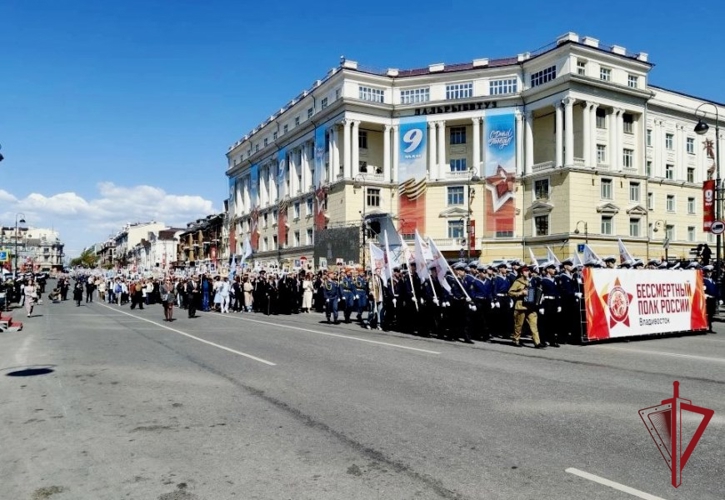В Приморье росгвардейцы приняли участие в мероприятиях 9 Мая